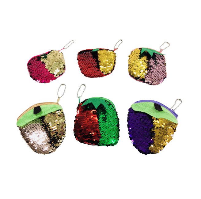 ''4.5''''x4'''' Reversible Sequin Change PURSE [Fruit]''